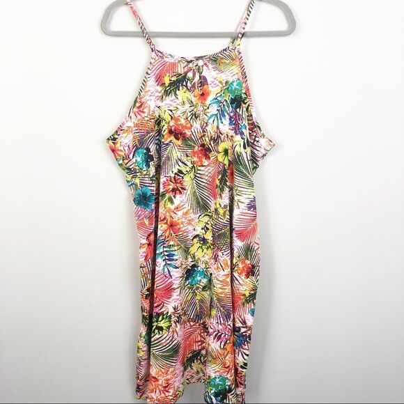 TACERA | Tropical Floral Multicolor Sleeveless Dress Women’s Size X-Large - Picture 5 of 6